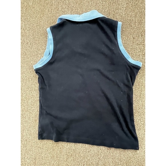 Lauren Ralph Lauren Womens Navy Sleeveless Polo Shirt Size Medium - Picture 6 of 6